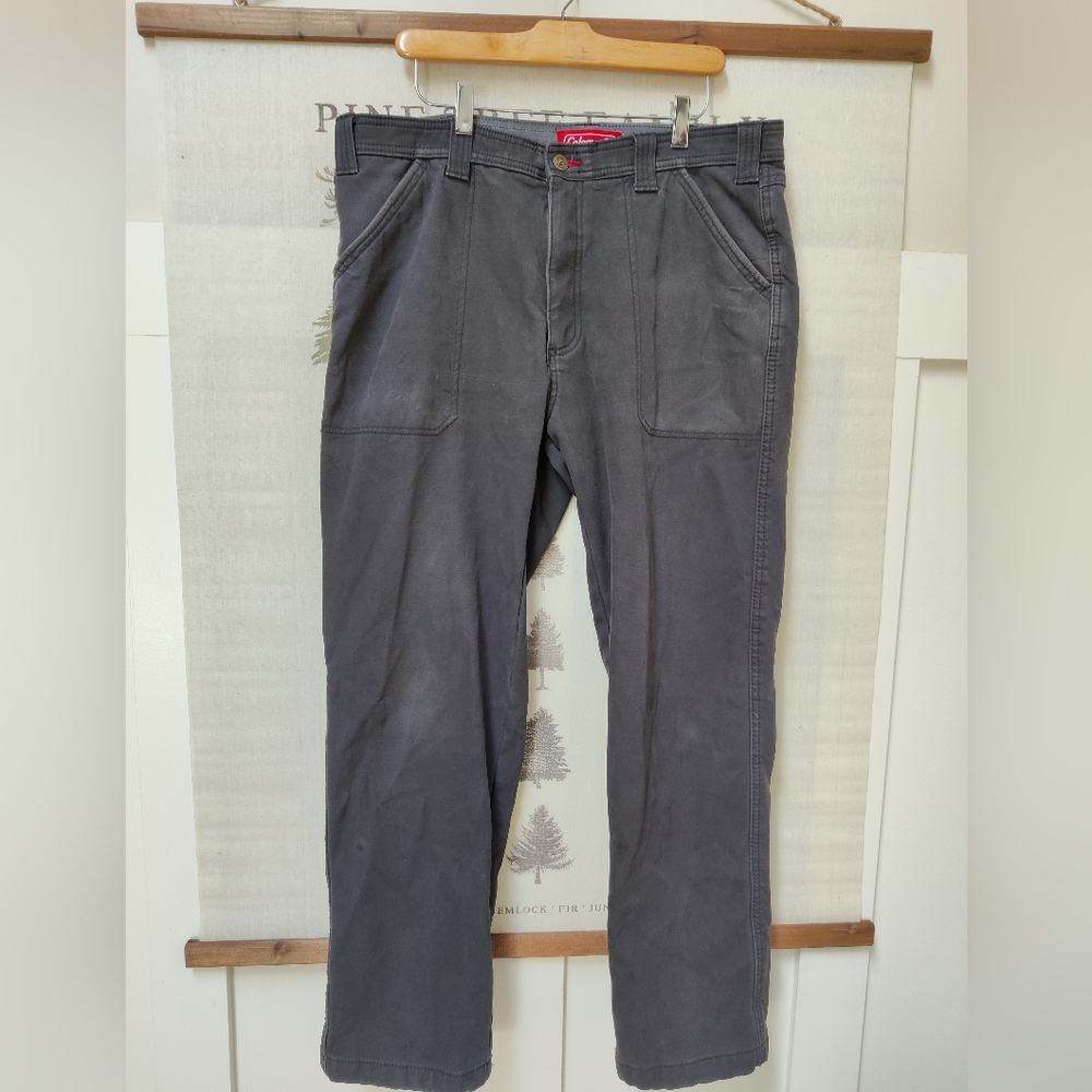 Coleman Men’s Gray Flannel Lined Work Pants 34x32